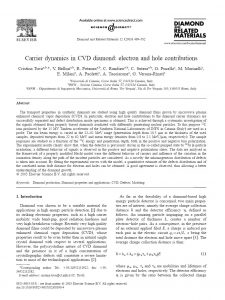 Carrier dynamics in CVD diamond